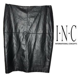 INC International Concepts Faux Leather Skirt